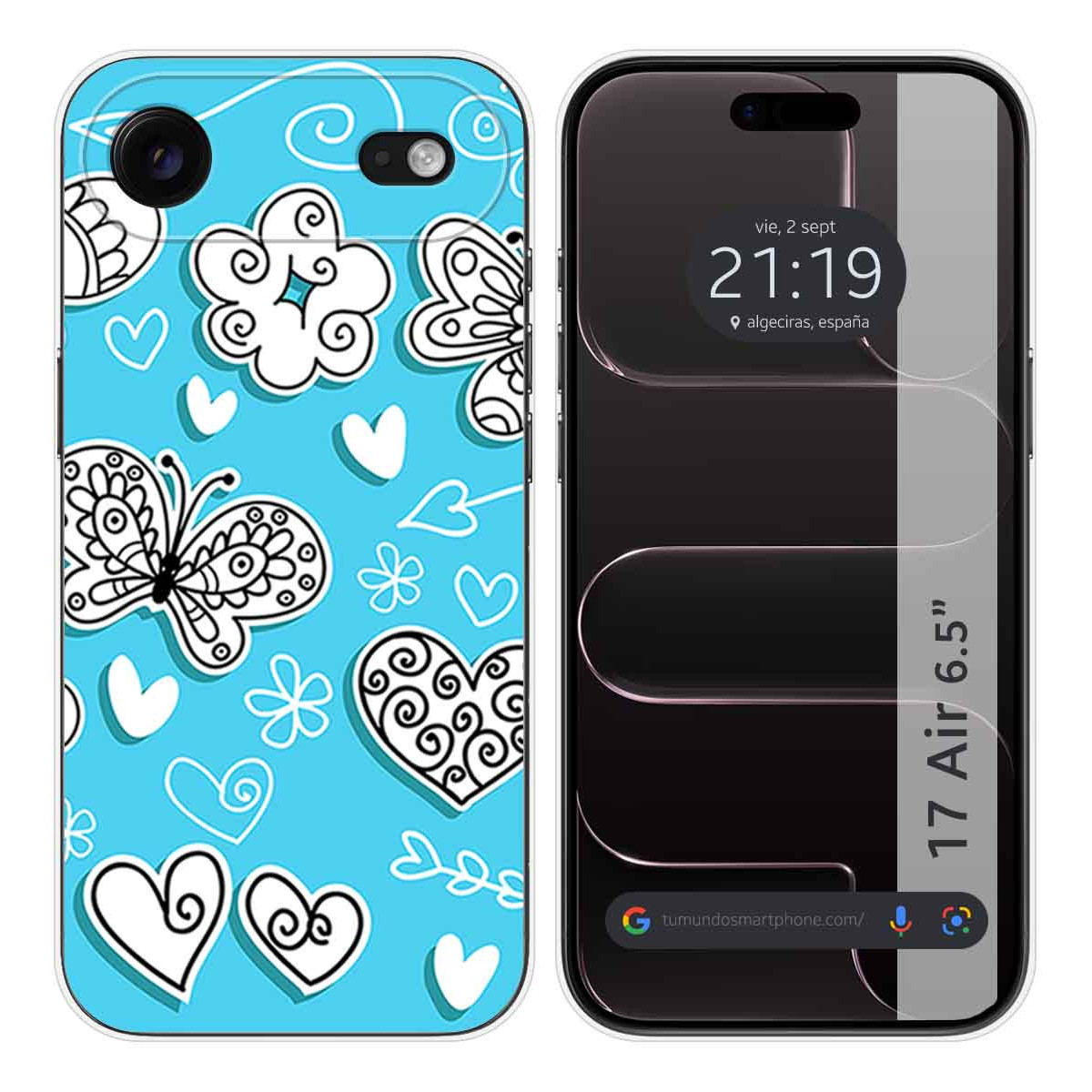 Funda Silicona para Iphone 17 Air (6.5) diseño Mariposas Dibujos