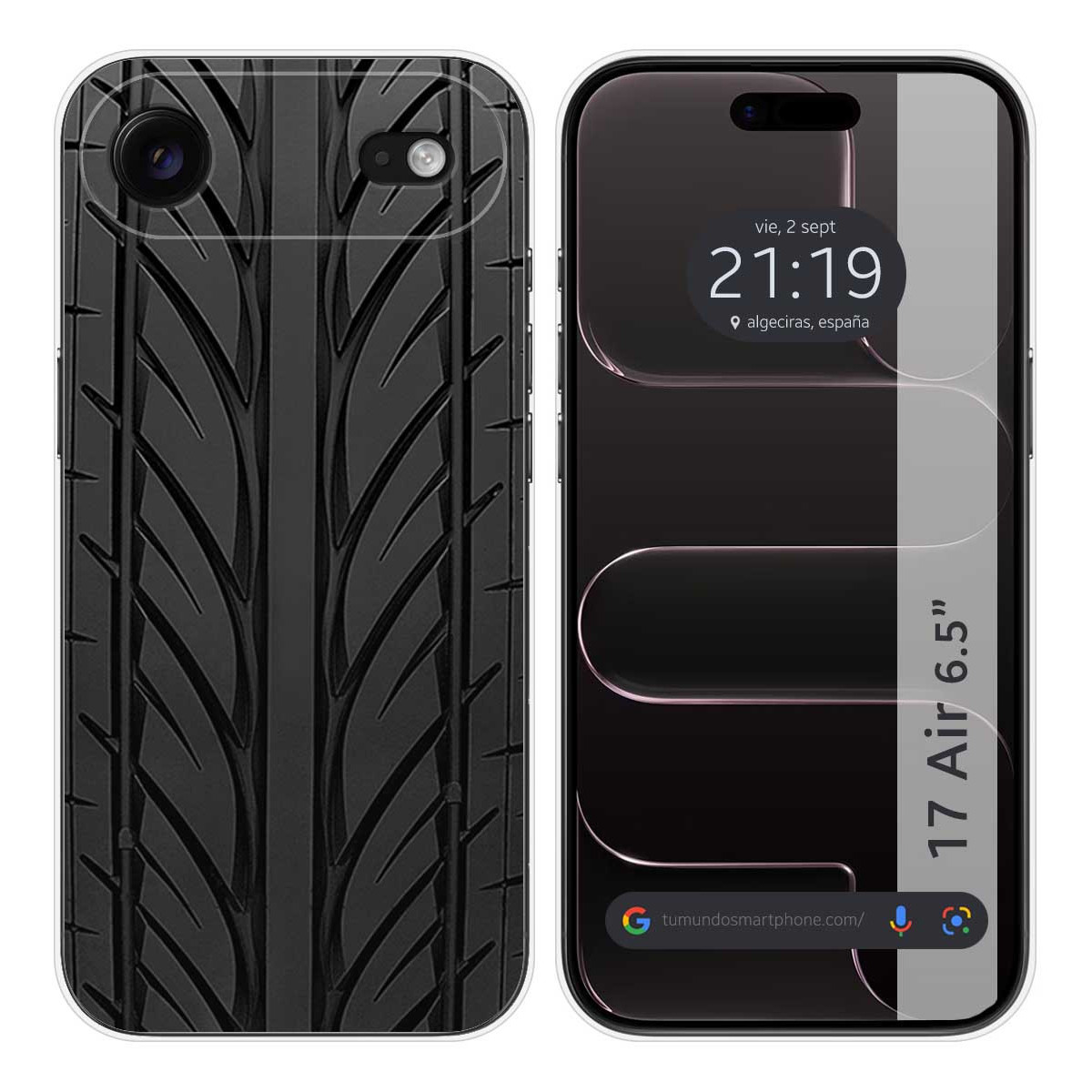 Funda Silicona para Iphone 17 Air (6.5) diseño Neumatico Dibujos