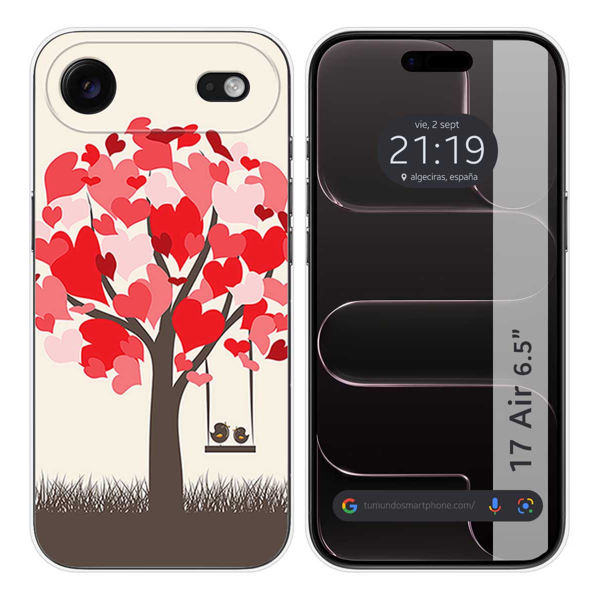 Funda Silicona para Iphone 17 Air (6.5) diseño Pajaritos Dibujos