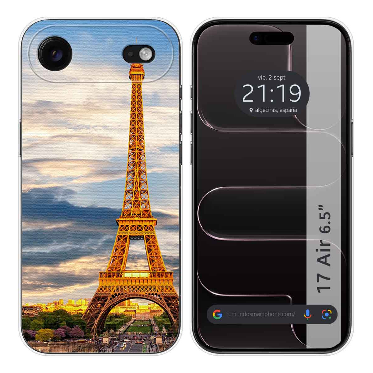 Funda Silicona para Iphone 17 Air (6.5) diseño Paris Dibujos