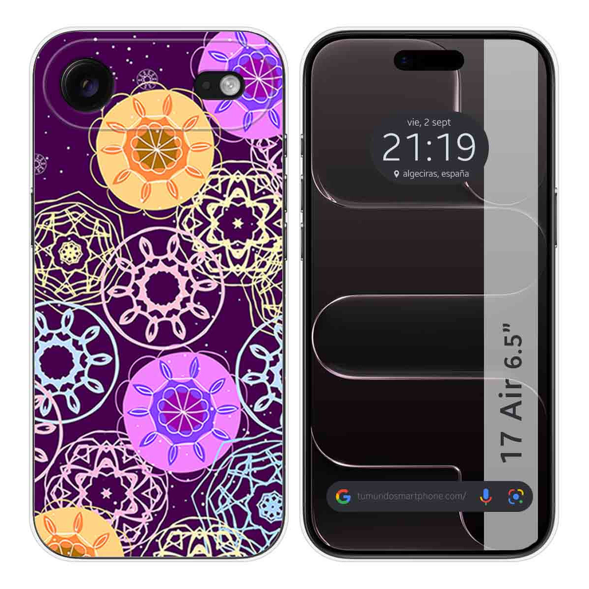 Funda Silicona para Iphone 17 Air (6.5) diseño Radial Dibujos