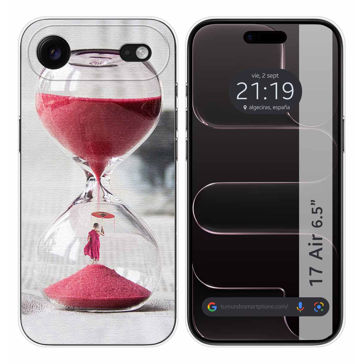 Funda Silicona para Iphone 17 Air (6.5) diseño Reloj Dibujos
