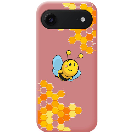 Funda Silicona Líquida Rosa para Iphone 17 Air (6.5) diseño Abeja Dibujos