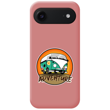 Funda Silicona Líquida Rosa para Iphone 17 Air (6.5) diseño Adventure Dibujos