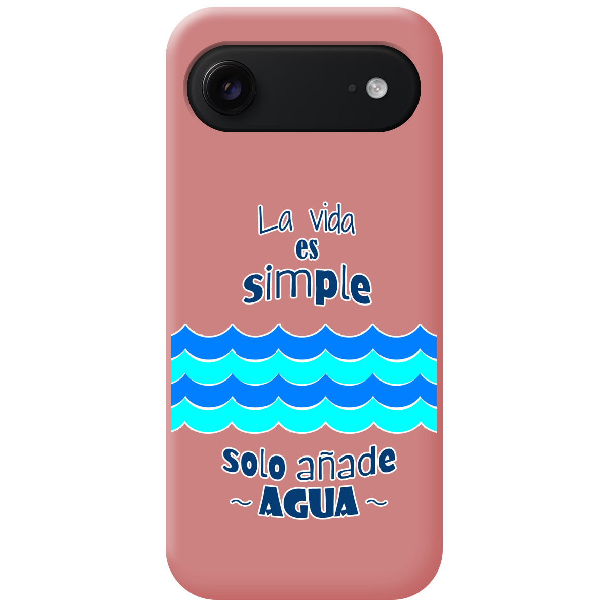 Funda Silicona Líquida Rosa para Iphone 17 Air (6.5) diseño Agua Dibujos