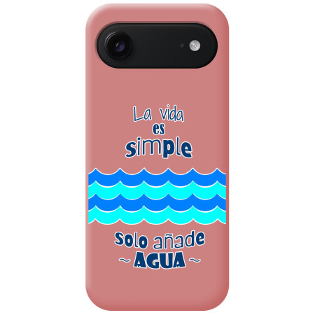 Funda Silicona Líquida Rosa para Iphone 17 Air (6.5) diseño Agua Dibujos