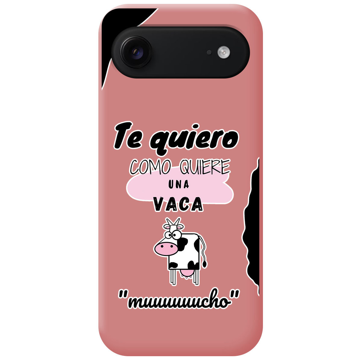 Funda Silicona Líquida Rosa para Iphone 17 Air (6.5) diseño Vaca Dibujos