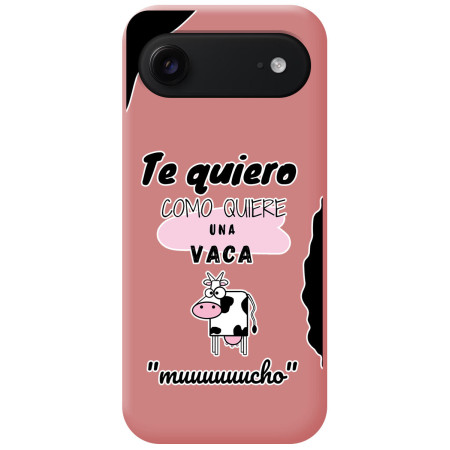 Funda Silicona Líquida Rosa para Iphone 17 Air (6.5) diseño Vaca Dibujos