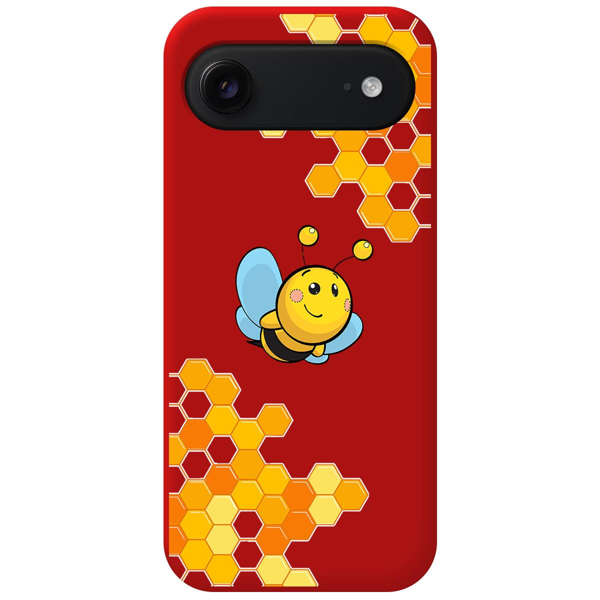 Funda Silicona Líquida Roja para Iphone 17 Air (6.5) diseño Abeja Dibujos