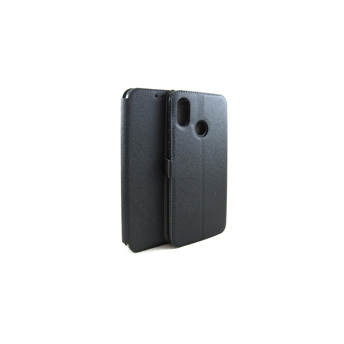 Funda Soporte Piel Negra para Xiaomi Mi Mix 2S Flip Libro