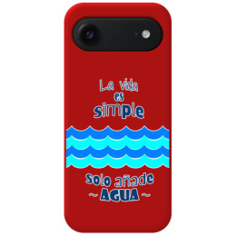 Funda Silicona Líquida Roja para Iphone 17 Air (6.5) diseño Agua Dibujos