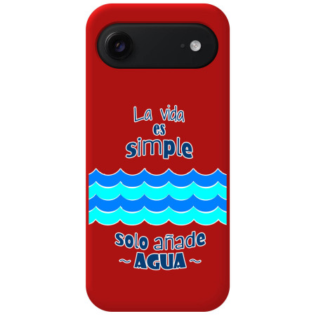 Funda Silicona Líquida Roja para Iphone 17 Air (6.5) diseño Agua Dibujos