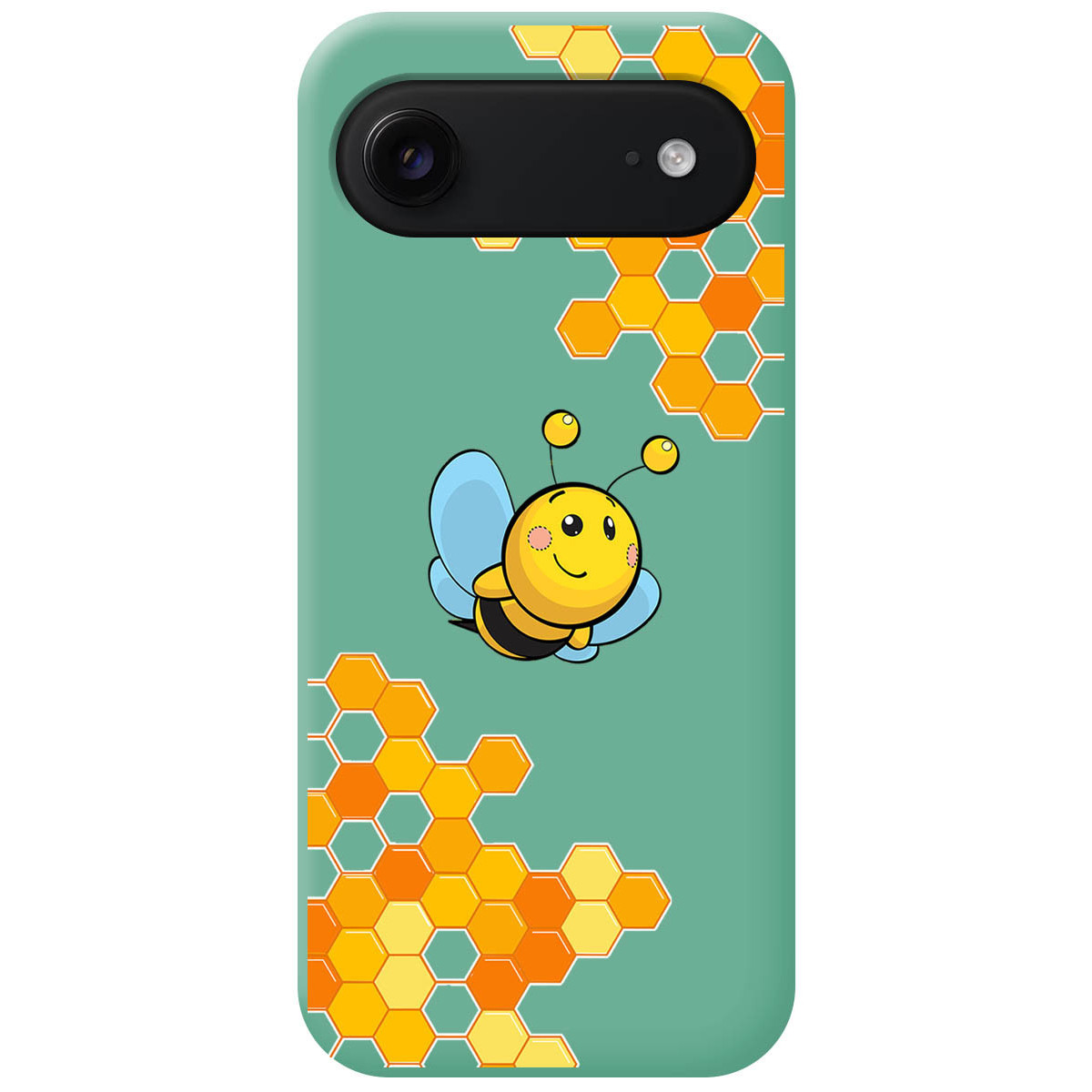 Funda Silicona Líquida Verde para Iphone 17 Air (6.5) diseño Abeja Dibujos
