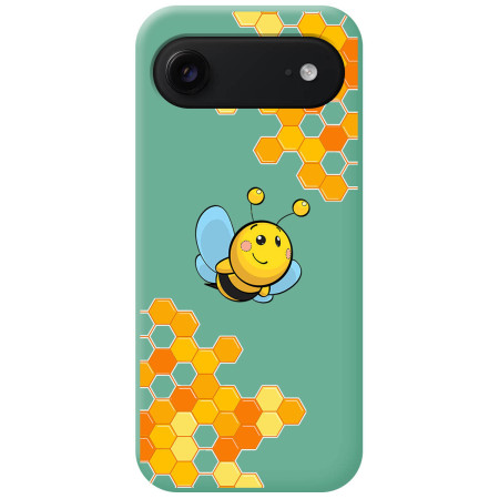 Funda Silicona Líquida Verde para Iphone 17 Air (6.5) diseño Abeja Dibujos