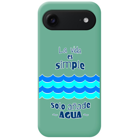 Funda Silicona Líquida Verde para Iphone 17 Air (6.5) diseño Agua Dibujos
