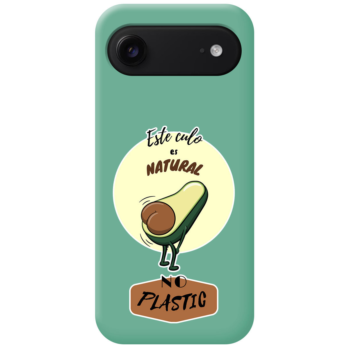 Funda Silicona Líquida Verde para Iphone 17 Air (6.5) diseño Culo Natural Dibujos