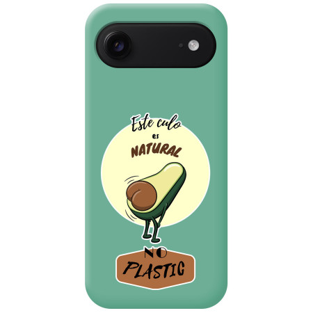 Funda Silicona Líquida Verde para Iphone 17 Air (6.5) diseño Culo Natural Dibujos