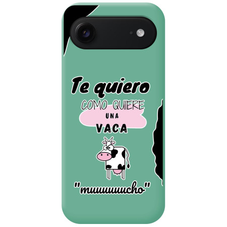 Funda Silicona Líquida Verde para Iphone 17 Air (6.5) diseño Vaca Dibujos