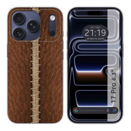 Funda Silicona para Iphone 17 Pro (6.3) diseño Cuero 01 Dibujos