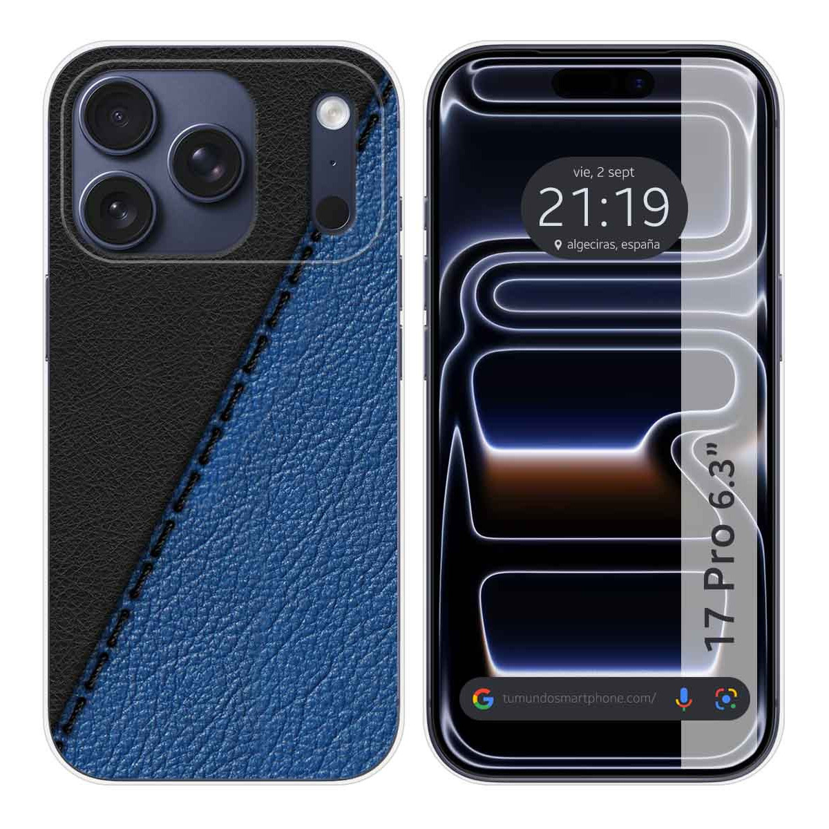 Funda Silicona para Iphone 17 Pro (6.3) diseño Cuero 02 Dibujos