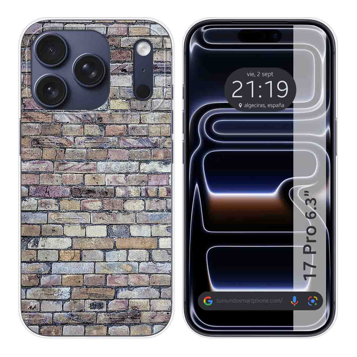 Funda Silicona para Iphone 17 Pro (6.3) diseño Ladrillo 02 Dibujos