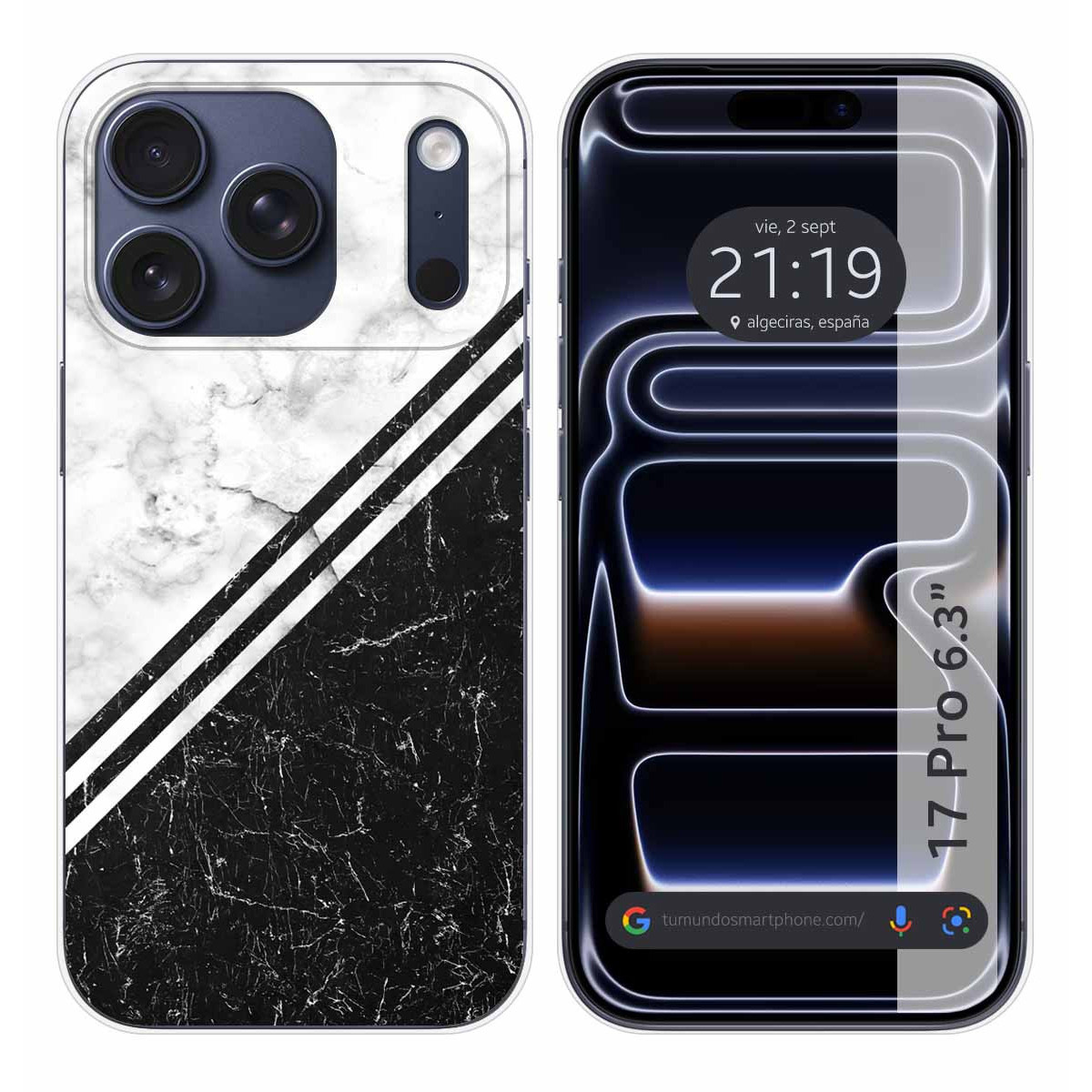 Funda Silicona para Iphone 17 Pro (6.3) diseño Mármol 01 Dibujos