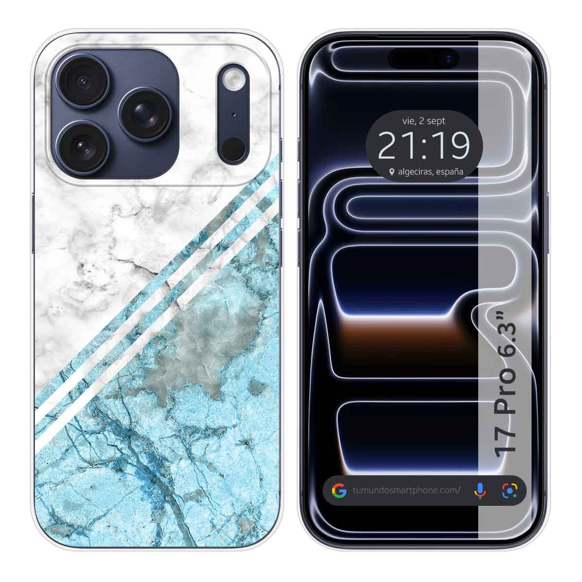 Funda Silicona para Iphone 17 Pro (6.3) diseño Mármol 02 Dibujos