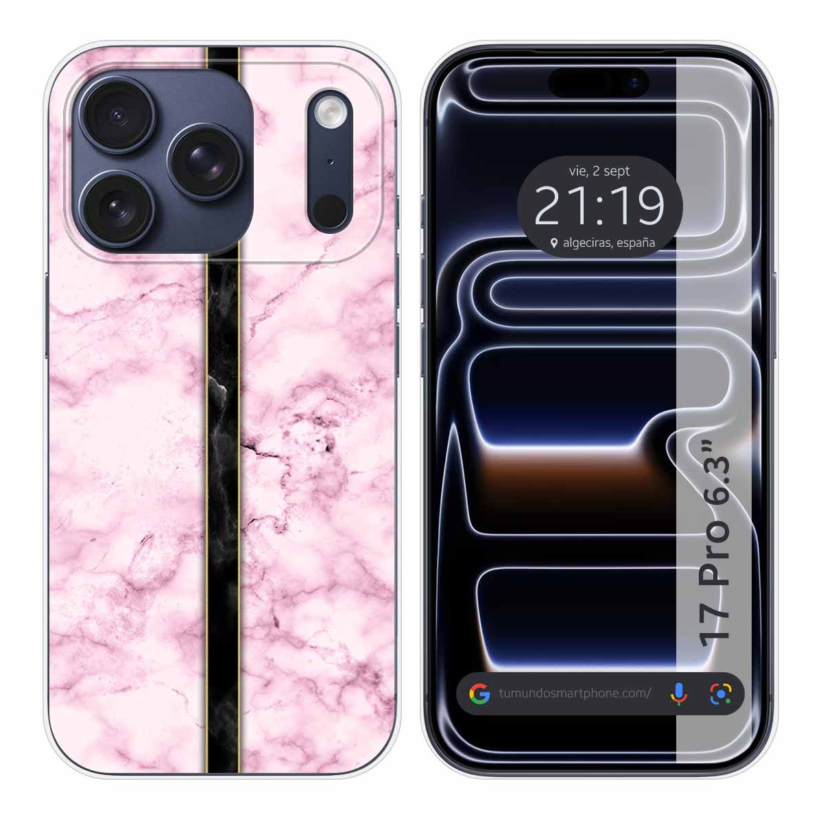 Funda Silicona para Iphone 17 Pro (6.3) diseño Mármol 04 Dibujos