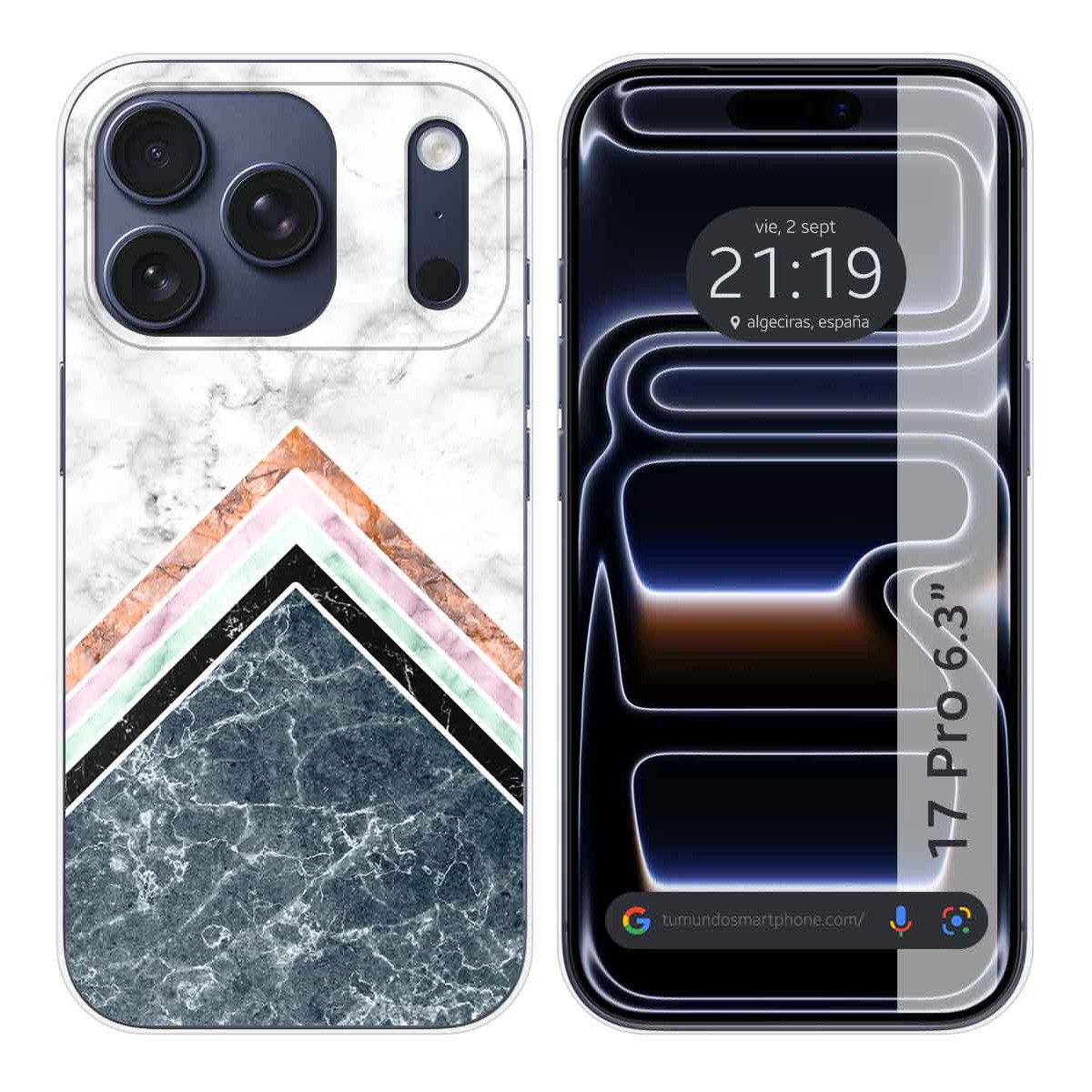 Funda Silicona para Iphone 17 Pro (6.3) diseño Mármol 05 Dibujos