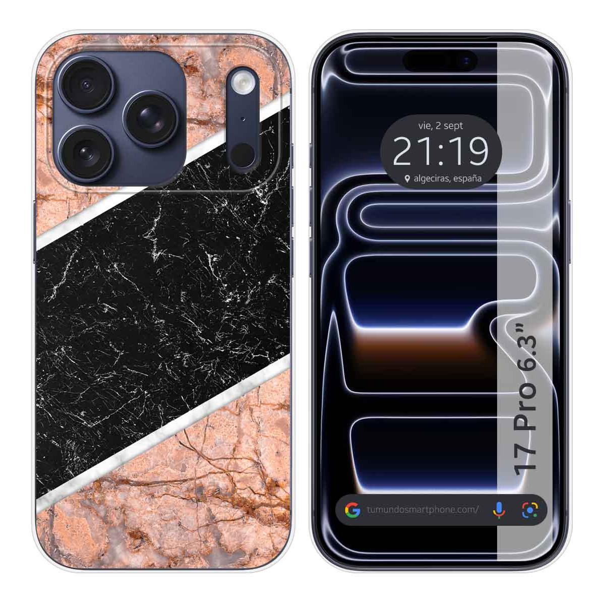 Funda Silicona para Iphone 17 Pro (6.3) diseño Mármol 07 Dibujos