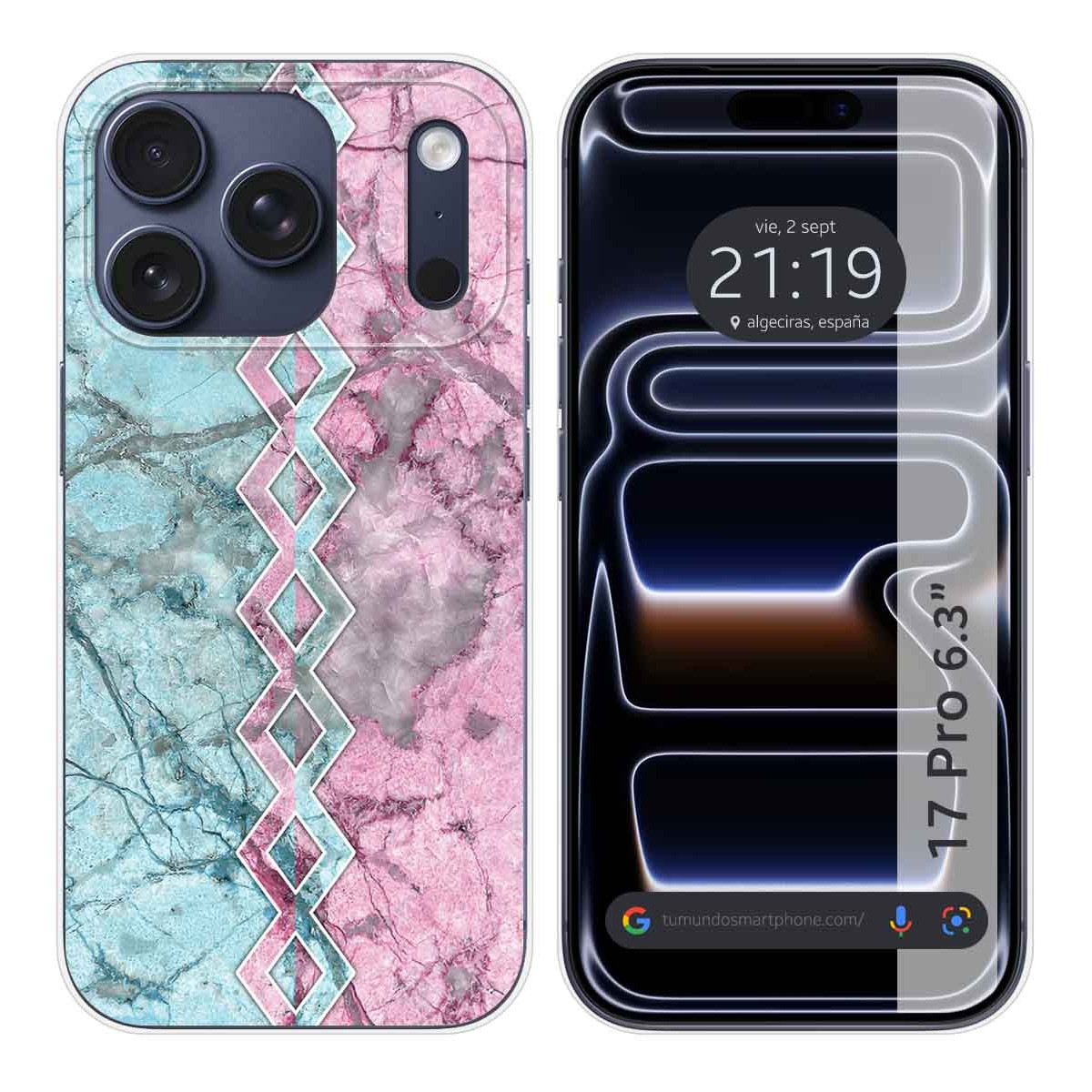 Funda Silicona para Iphone 17 Pro (6.3) diseño Mármol 08 Dibujos