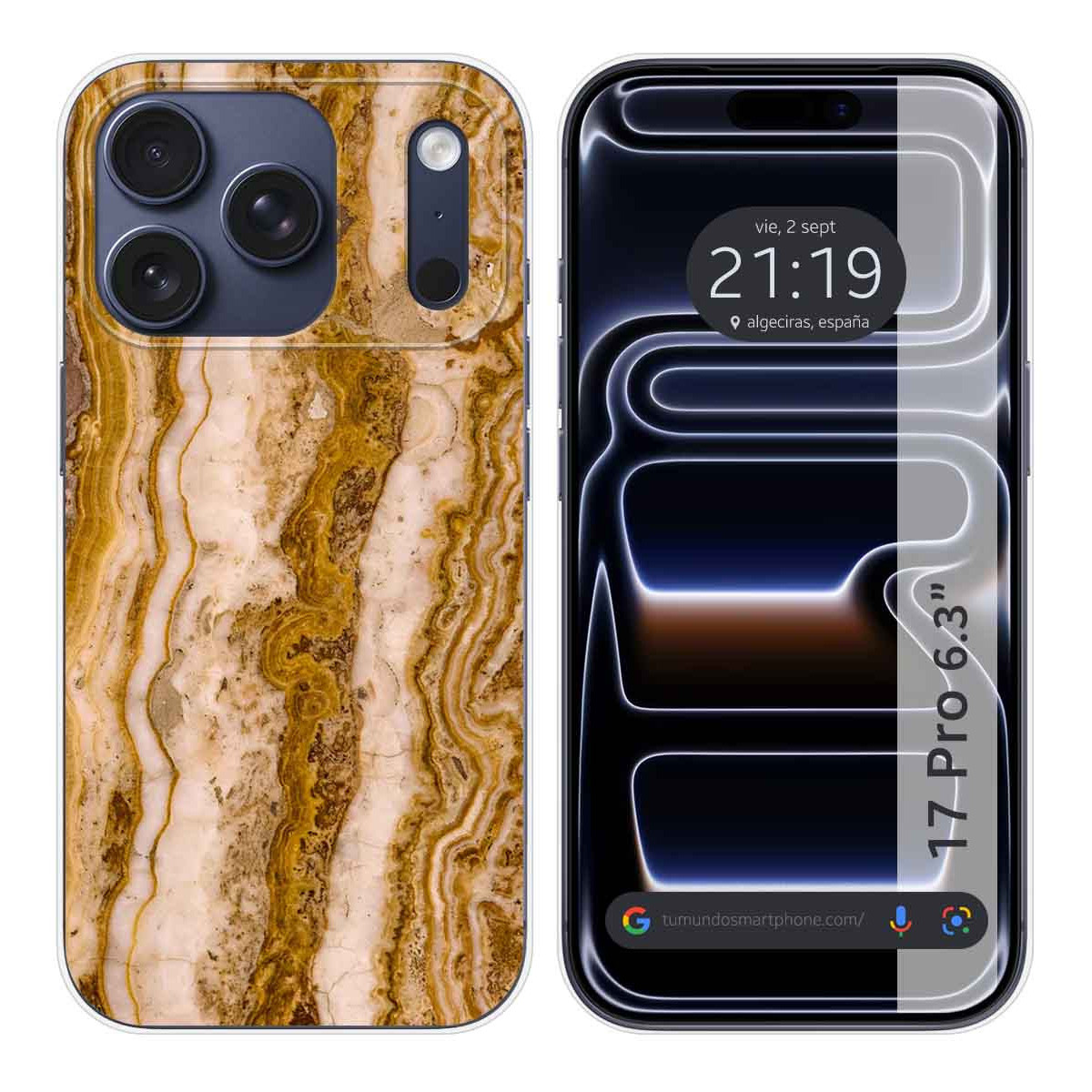 Funda Silicona para Iphone 17 Pro (6.3) diseño Mármol 10 Dibujos
