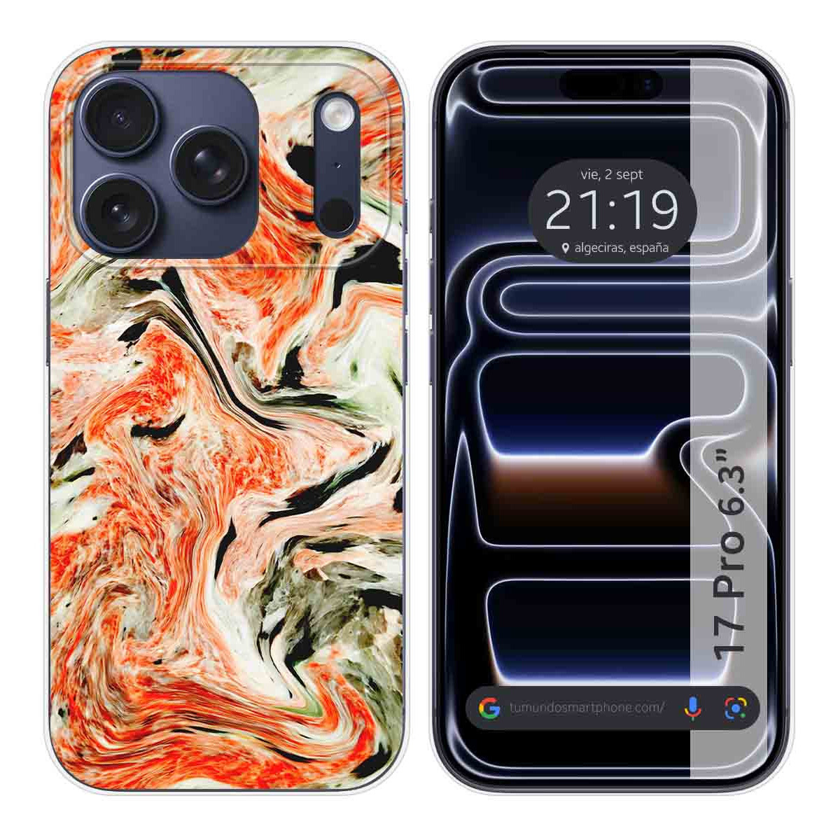 Funda Silicona para Iphone 17 Pro (6.3) diseño Mármol 12 Dibujos