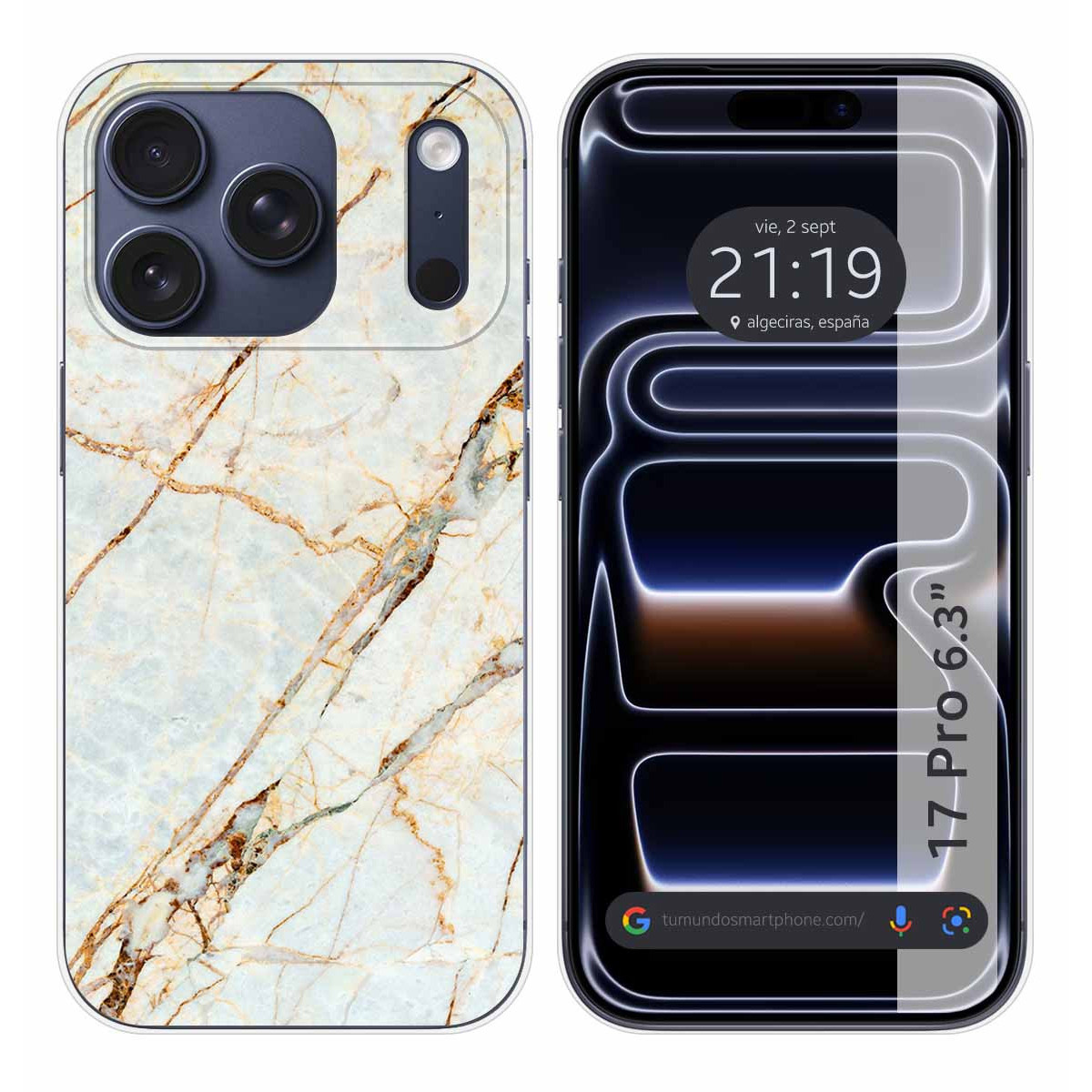 Funda Silicona para Iphone 17 Pro (6.3) diseño Mármol 13 Dibujos