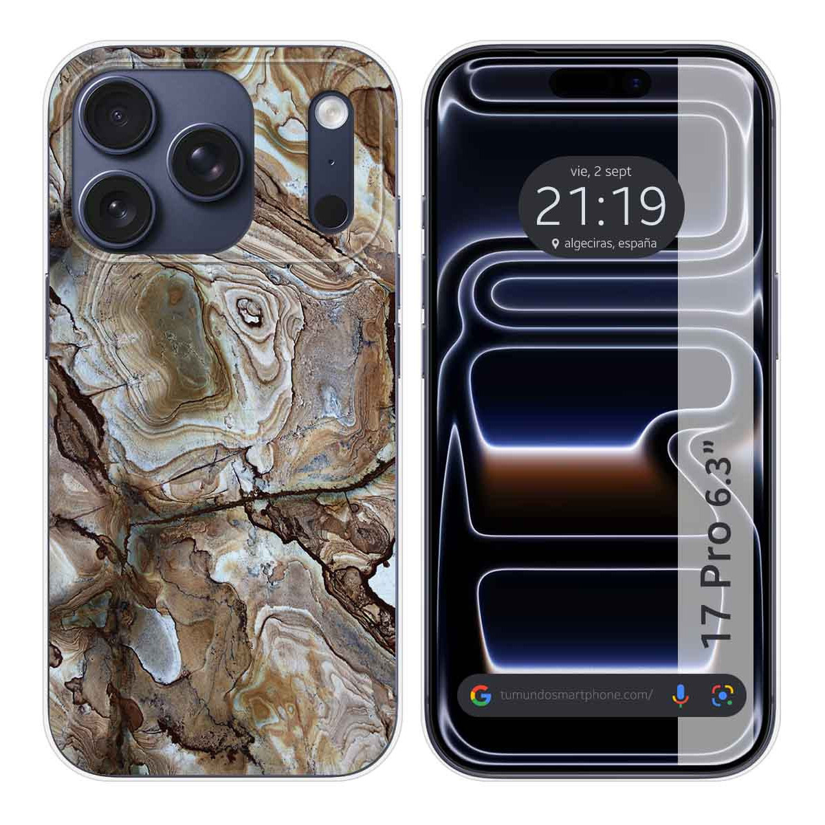 Funda Silicona para Iphone 17 Pro (6.3) diseño Mármol 14 Dibujos