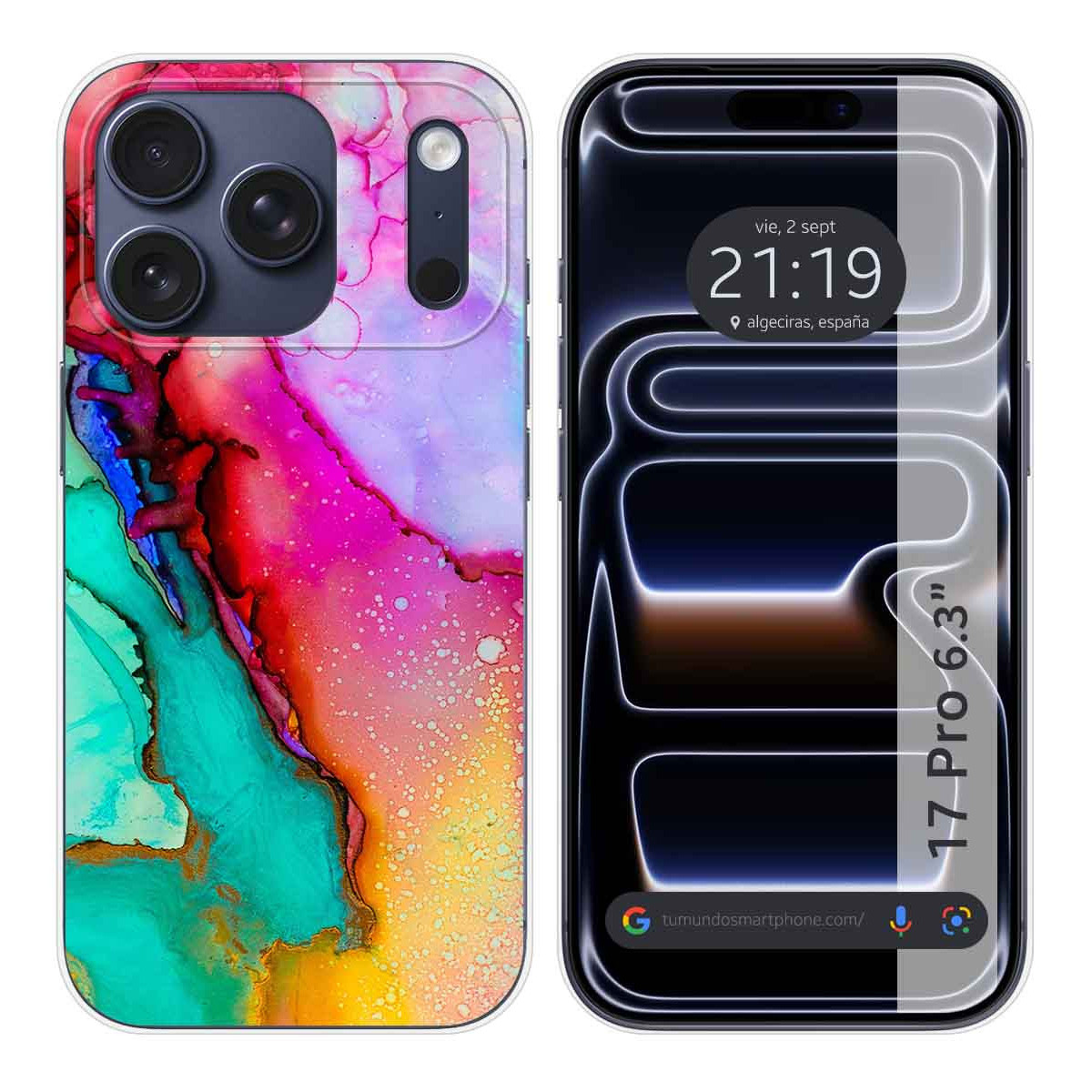 Funda Silicona para Iphone 17 Pro (6.3) diseño Mármol 15 Dibujos