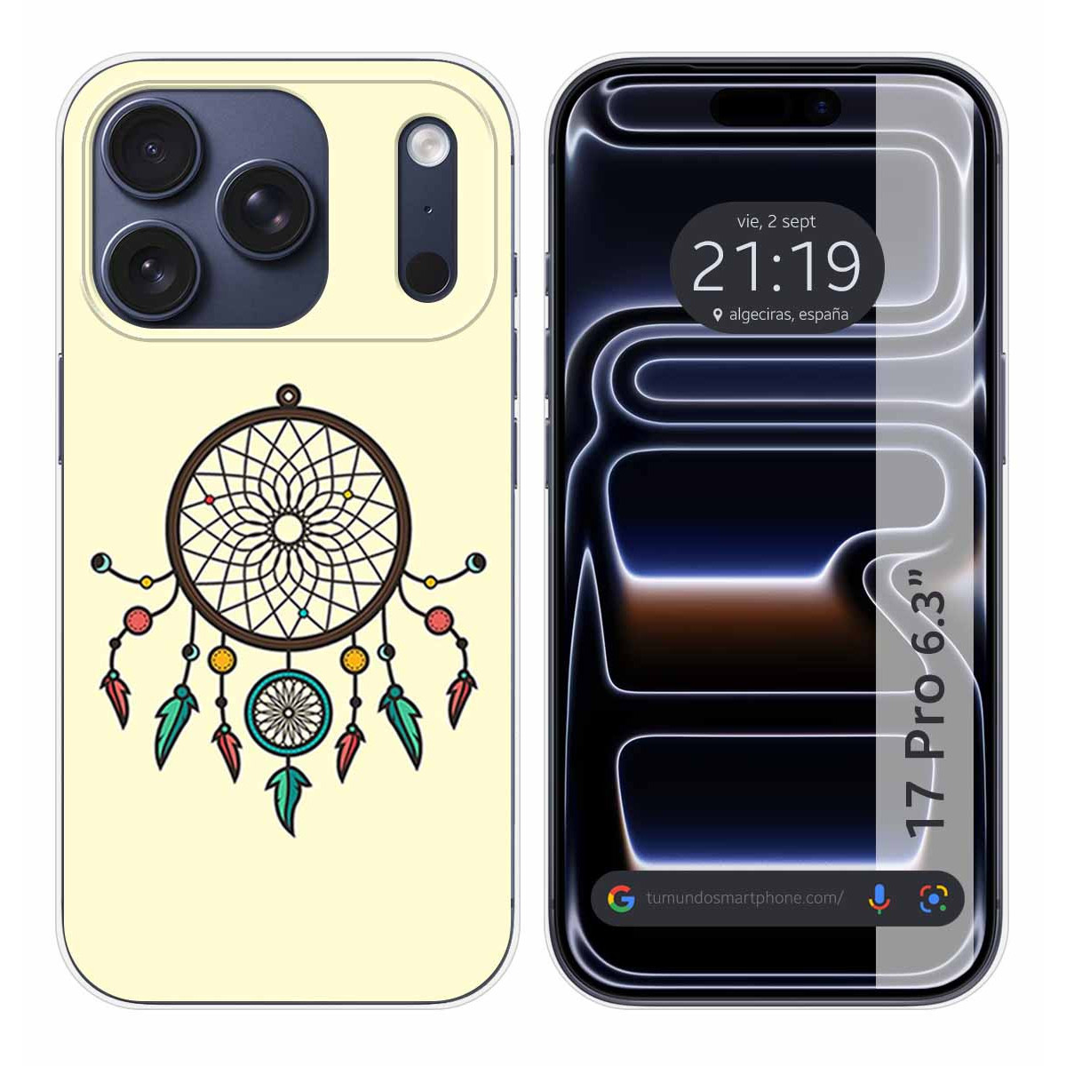 Funda Silicona para Iphone 17 Pro (6.3) diseño Atrapasueños Dibujos