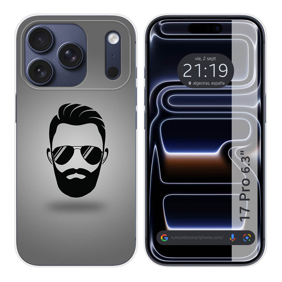 Funda Silicona para Iphone 17 Pro (6.3) diseño Barba Dibujos