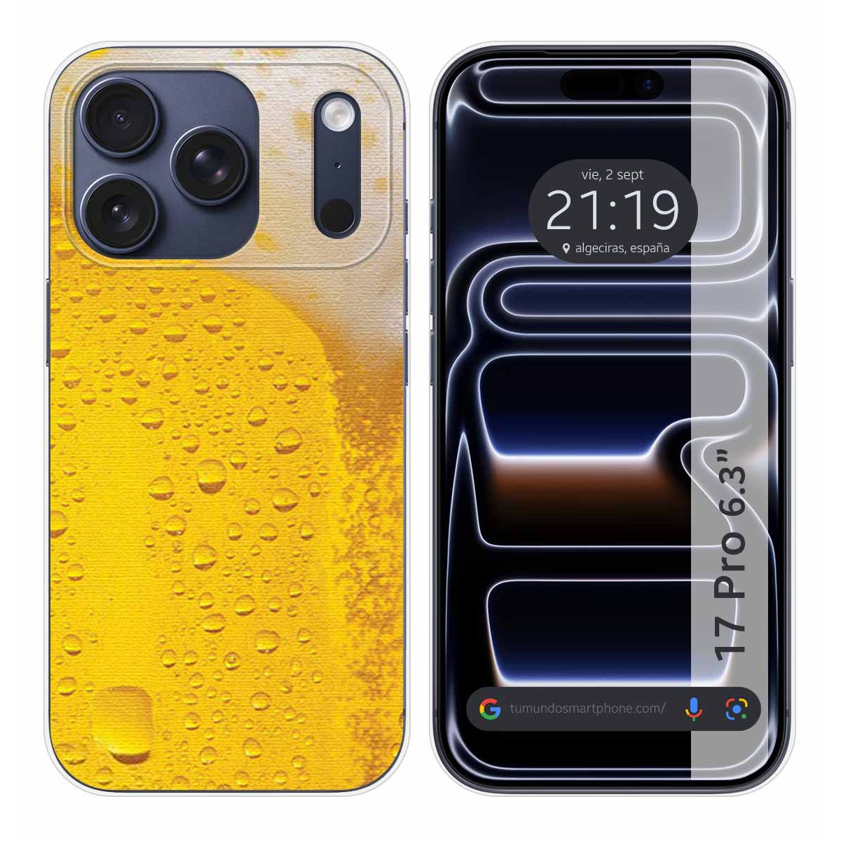 Funda Silicona para Iphone 17 Pro (6.3) diseño Cerveza Dibujos