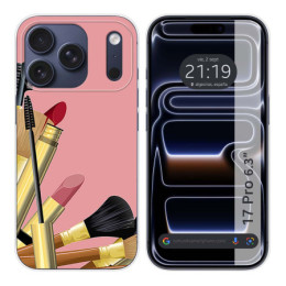 Funda Silicona para Iphone 17 Pro (6.3) diseño Brochas Dibujos