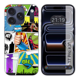 Funda Silicona para Iphone 17 Pro (6.3) diseño Comic Dibujos