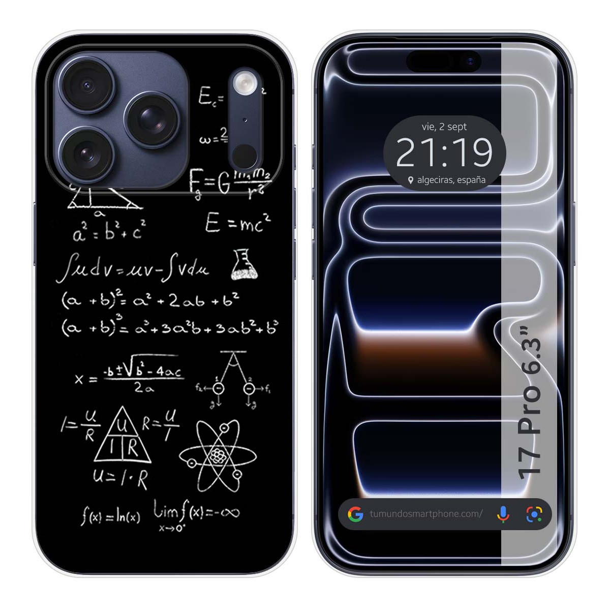 Funda Silicona para Iphone 17 Pro (6.3) diseño Formulas Dibujos