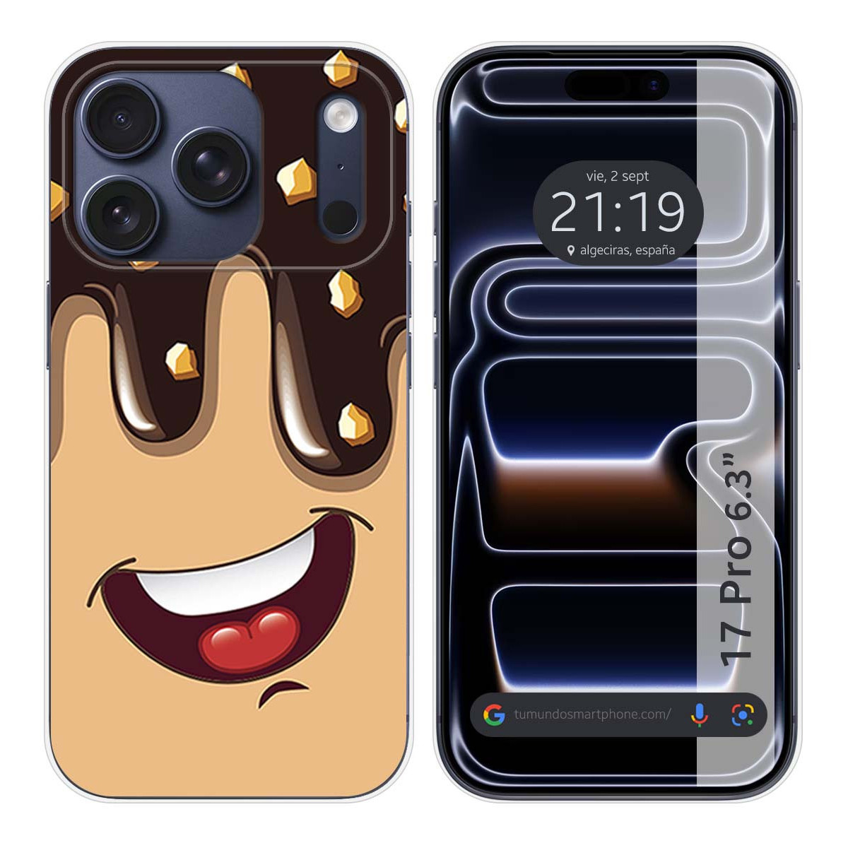 Funda Silicona para Iphone 17 Pro (6.3) diseño Helado Chocolate Dibujos