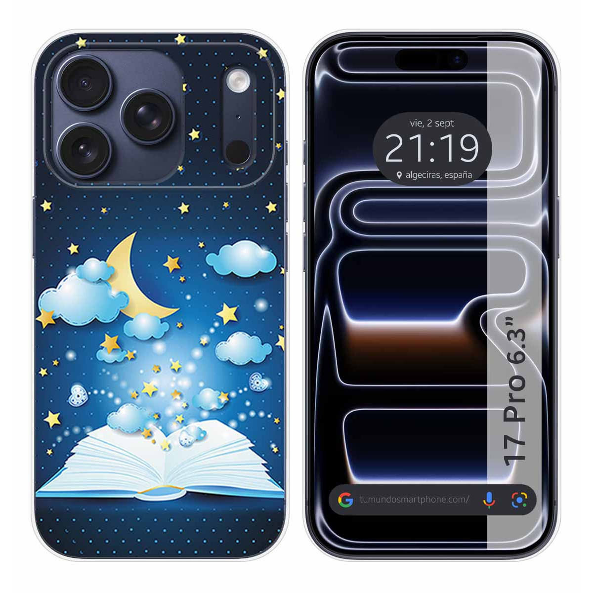 Funda Silicona para Iphone 17 Pro (6.3) diseño Libro Cuentos Dibujos