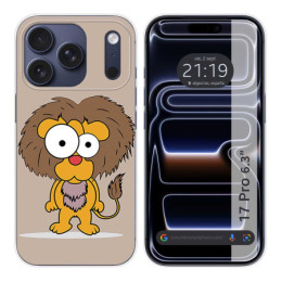 Funda Silicona para Iphone 17 Pro (6.3) diseño Leon Dibujos