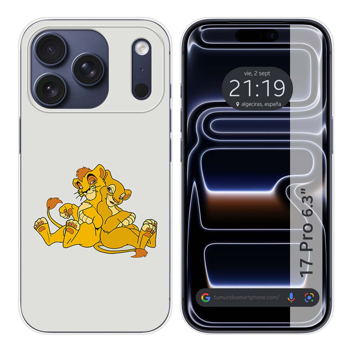 Funda Silicona para Iphone 17 Pro (6.3) diseño Leones Dibujos