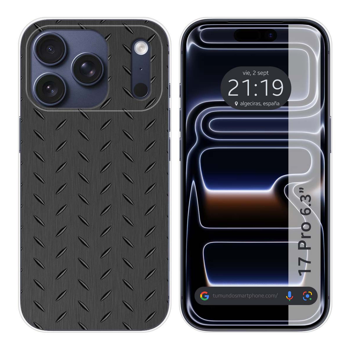 Funda Silicona para Iphone 17 Pro (6.3) diseño Metal Dibujos