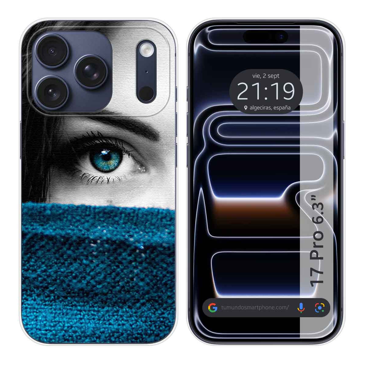 Funda Silicona para Iphone 17 Pro (6.3) diseño Ojo Dibujos