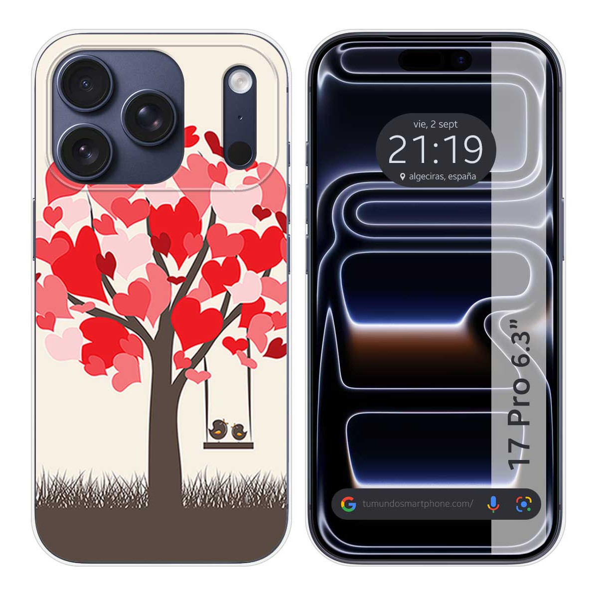 Funda Silicona para Iphone 17 Pro (6.3) diseño Pajaritos Dibujos