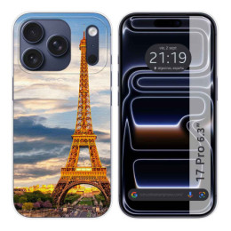 Funda Silicona para Iphone 17 Pro (6.3) diseño Paris Dibujos